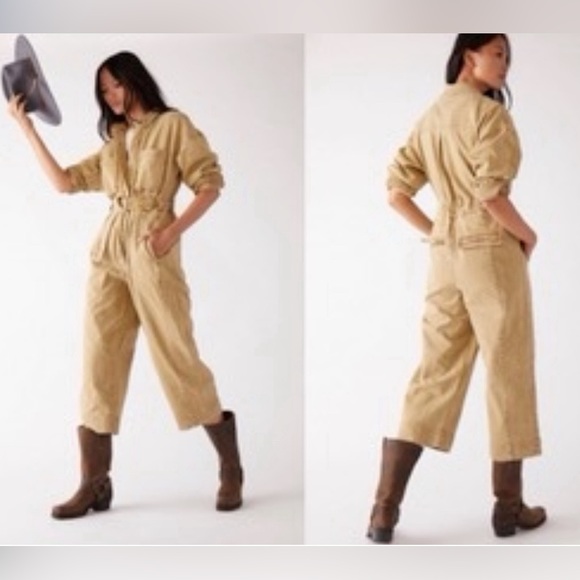 Free people size M jumpsuit Wayward Super Slouch Coveralls - Picture 3 of 8